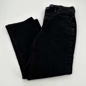 J.Crew Womens Mid Rise Flare Crop Jeans Black Size 28 Stretch Denim Pant